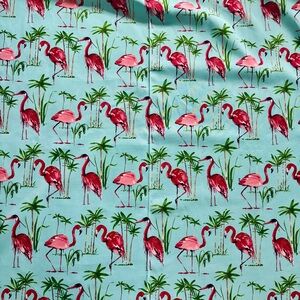 Fabric Flamingo and Palm Tree Patterned  7.5 yards x 54” wide